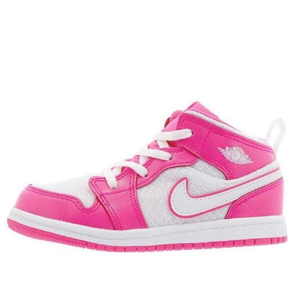 Nike Air Jordan 1 Mid Tops Td Sko Barn Rosa