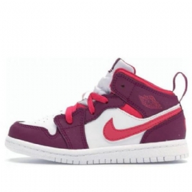 Nike Air Jordan 1 Mid Tops Td Sko Barn Rosa