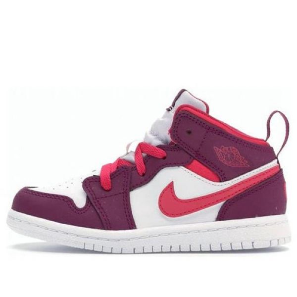 Nike Air Jordan 1 Mid Tops Td Sko Barn Rosa