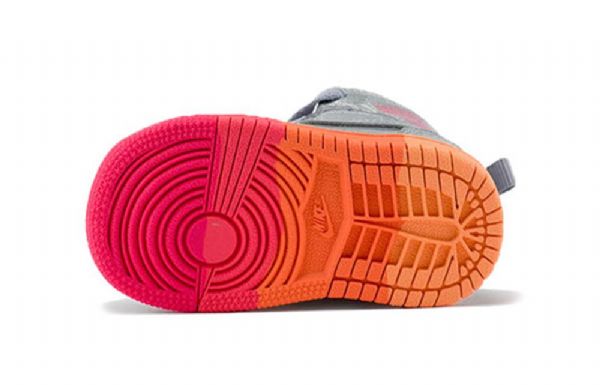 Nike Air Jordan 1 Mid Tops Td Sko Barn Sølv Rosa