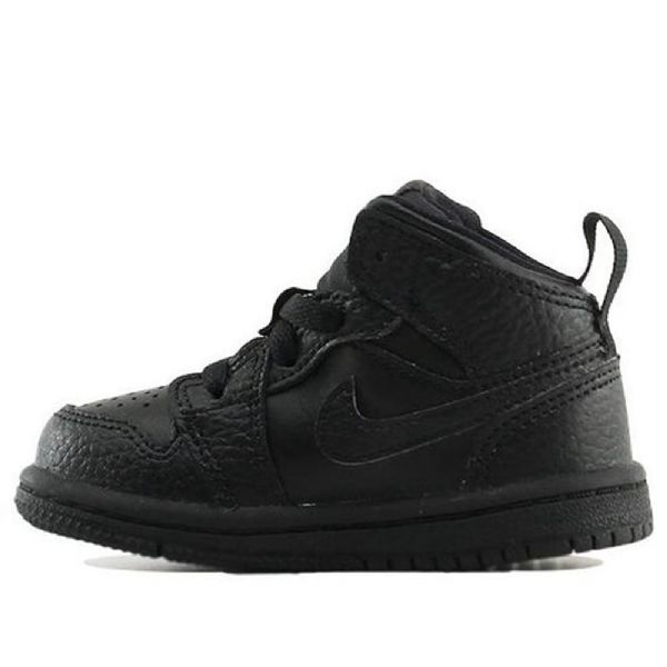 Nike Air Jordan 1 Mid Tops Td Sko Barn Svarte