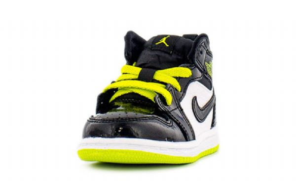 Nike Air Jordan 1 Mid Tops Td Sko Barn Svarte