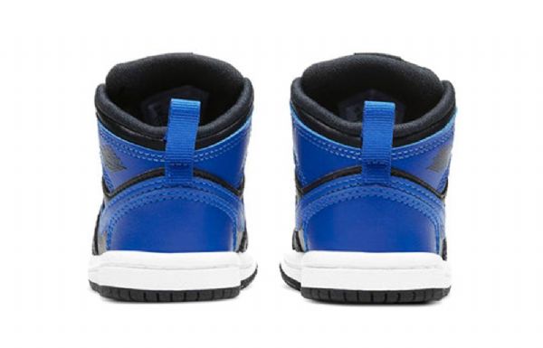 Nike Air Jordan 1 Mid Tops Td Sko Barn Svarte Blå