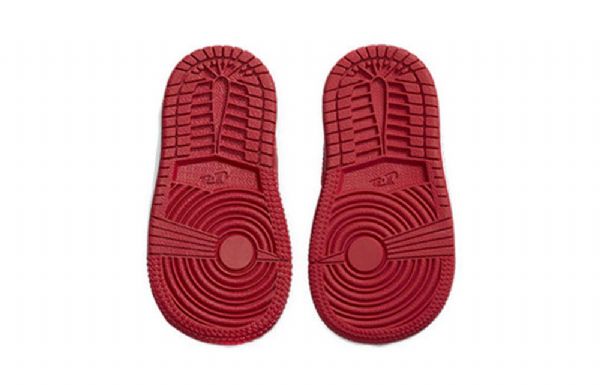 Nike Air Jordan 1 Mid Tops Td Sko Barn Svarte Rød