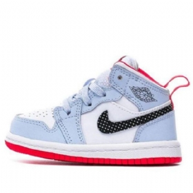 Nike Air Jordan 1 Mid Tops Td Sko Herre Blå