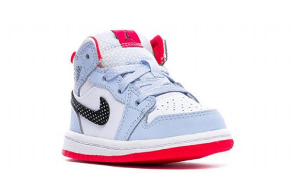 Nike Air Jordan 1 Mid Tops Td Sko Herre Blå