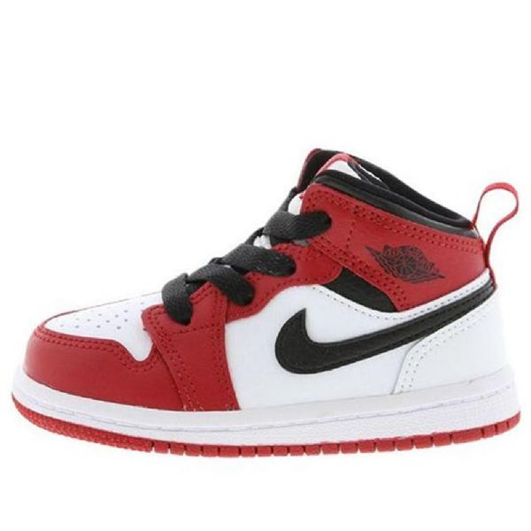Nike Air Jordan 1 Mid Tops Td Sko Herre Rød Hvite