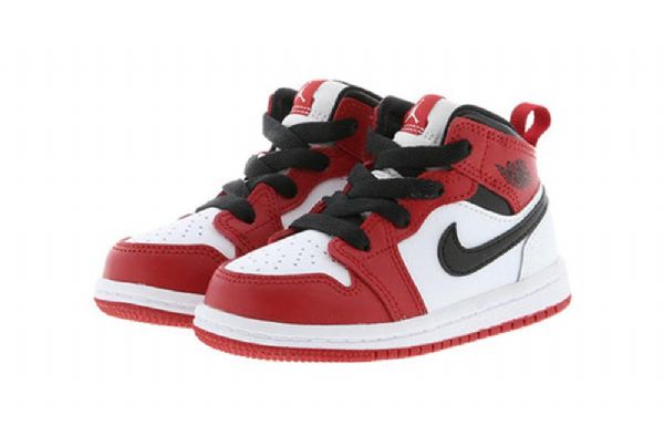 Nike Air Jordan 1 Mid Tops Td Sko Herre Rød Hvite