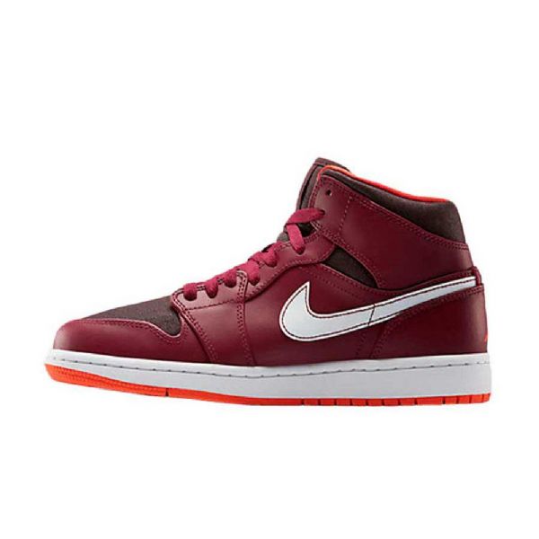 Nike Air Jordan 1 Mid Tops Team Sko Herre Rød