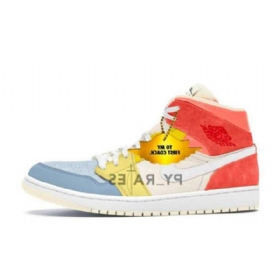 Nike Air Jordan 1 Mid Tops To My Coach Sko Herre Multicolor