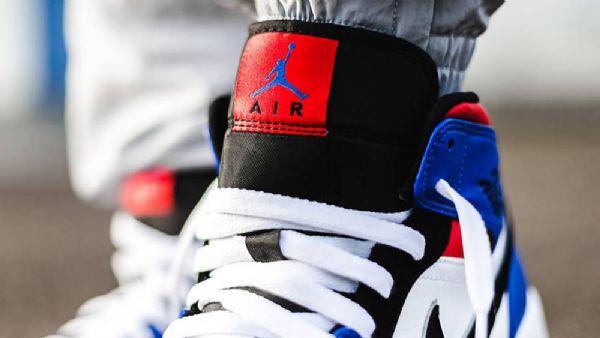 Nike Air Jordan 1 Mid Tops Top 3 Sko Herre Blå Rød Multicolor
