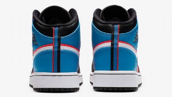 Nike Air Jordan 1 Mid Tops Tri Colour Ribbons Sko Herre Multicolor