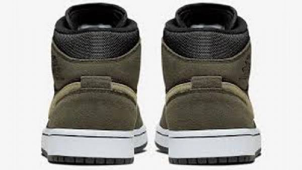 Nike Air Jordan 1 Mid Tops Trooper Sko Dame Camouflage Grønn