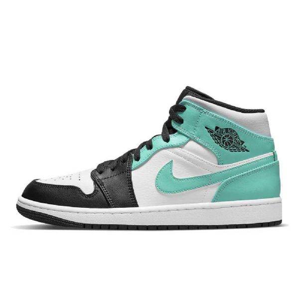 Nike Air Jordan 1 Mid Tops Tropical Twist Sko Herre Svarte Grønn