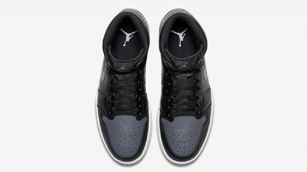 Nike Air Jordan 1 Mid Tops Tumbled Leather Sko Herre Grå