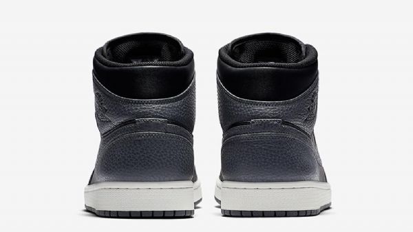 Nike Air Jordan 1 Mid Tops Tumbled Leather Sko Herre Grå