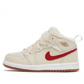Nike Air Jordan 1 Mid Tops Utility Td Sko Barn Khaki