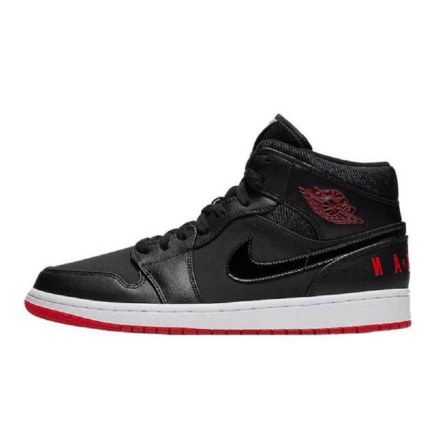 Nike Air Jordan 1 Mid Tops Winterized Bred Sko Herre Svarte