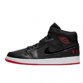 Nike Air Jordan 1 Mid Tops Winterized Bred Sko Herre Svarte