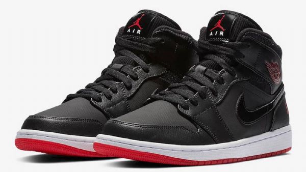Nike Air Jordan 1 Mid Tops Winterized Bred Sko Herre Svarte
