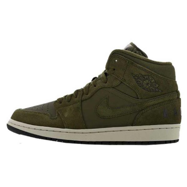 Nike Air Jordan 1 Mid Tops Winterized Sko Herre Olivengrønne