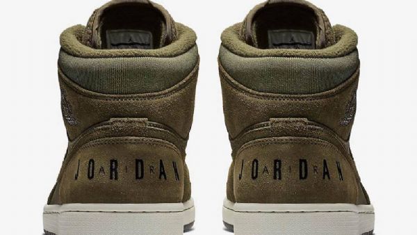 Nike Air Jordan 1 Mid Tops Winterized Sko Herre Olivengrønne