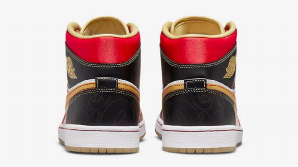 Nike Air Jordan 1 Mid Tops Xq Dust Sko Dame Hvite Gull
