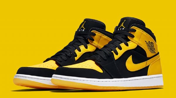 Nike Air Jordan 1 New Love Sko Herre Svarte Gul