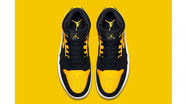 Nike Air Jordan 1 New Love Sko Herre Svarte Gul
