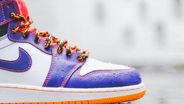 Nike Air Jordan 1 Og Gs Tasmanian Devil Sko Herre Lilla Hvite
