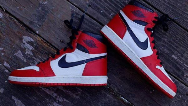 Nike Air Jordan 1 Og High Tops Chicago Sko Herre Burgunder Hvite