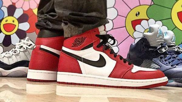 Nike Air Jordan 1 Og High Tops Chicago Sko Herre Burgunder Hvite