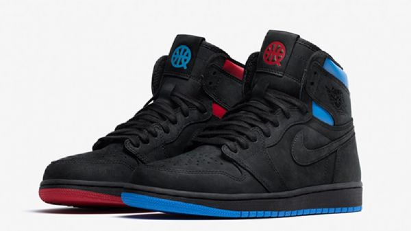 Nike Air Jordan 1 Quai 54 Sko Herre Svarte