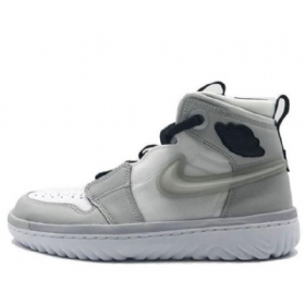 Nike Air Jordan 1 React High Tops Retro Basketball Shoes Herre Grå