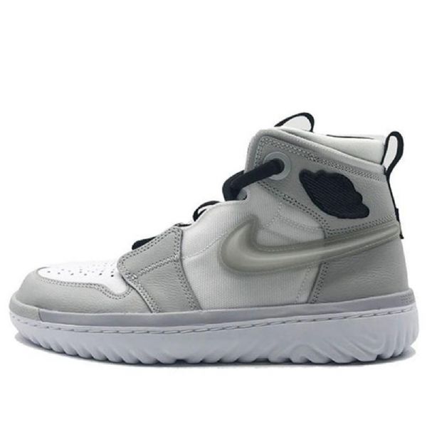 Nike Air Jordan 1 React High Tops Retro Basketball Shoes Herre Grå