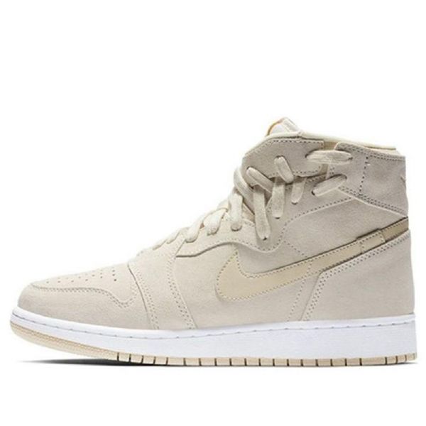 Nike Air Jordan 1 Rebel Xx Retro Basketball Shoes Dame Lyse Pisket Krem Brune