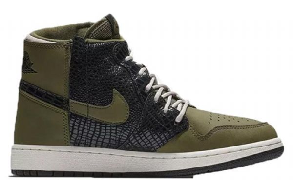 Nike Air Jordan 1 Rebel Xx Retro Basketball Shoes Dame Olivengrønne