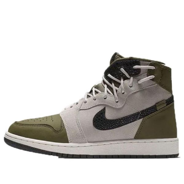 Nike Air Jordan 1 Rebel Xx Retro Basketball Shoes Dame Olivengrønne