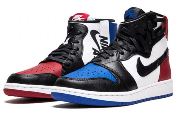 Nike Air Jordan 1 Rebel Xx Retro Basketball Shoes Dame Svarte Hvite Lilla