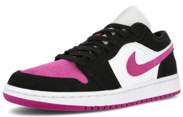 Nike Air Jordan 1 Retro Basketball Shoes Dame Svarte Blomster