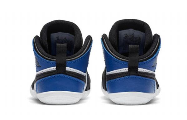 Nike Air Jordan 1 Retro Crib Basketball Shoes Barn Svarte Hvite Blå