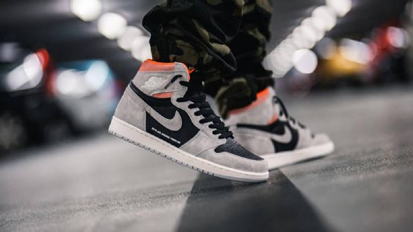 Nike Air Jordan 1 Retro Crimson Sko Herre Grå