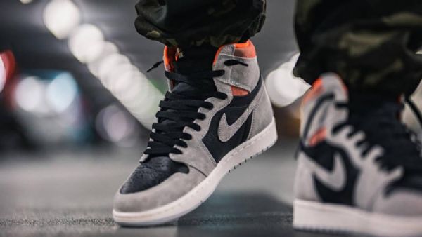 Nike Air Jordan 1 Retro Crimson Sko Herre Grå