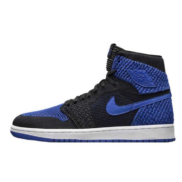 Nike Air Jordan 1 Retro Flyknit Royal Sko Herre Svarte Blå