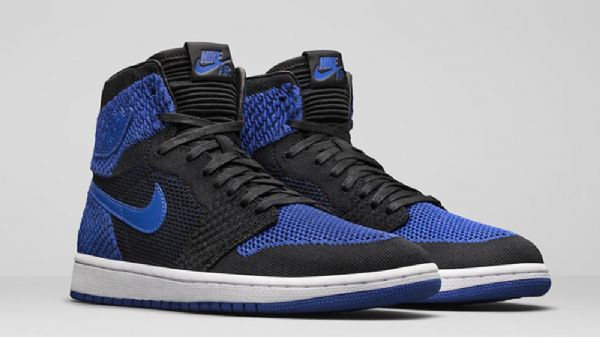 Nike Air Jordan 1 Retro Flyknit Royal Sko Herre Svarte Blå