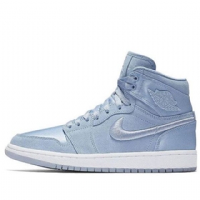 Nike Air Jordan 1 Retro High Tops Basketball Shoes Dame Blå