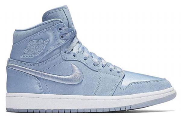 Nike Air Jordan 1 Retro High Tops Basketball Shoes Dame Blå