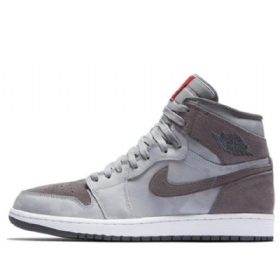 Nike Air Jordan 1 Retro High Tops Basketball Shoes Dame Grå