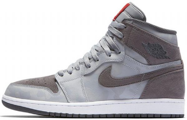Nike Air Jordan 1 Retro High Tops Basketball Shoes Dame Grå