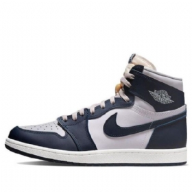 Nike Air Jordan 1 Retro High Tops Basketball Shoes Herre Marineblå Korall